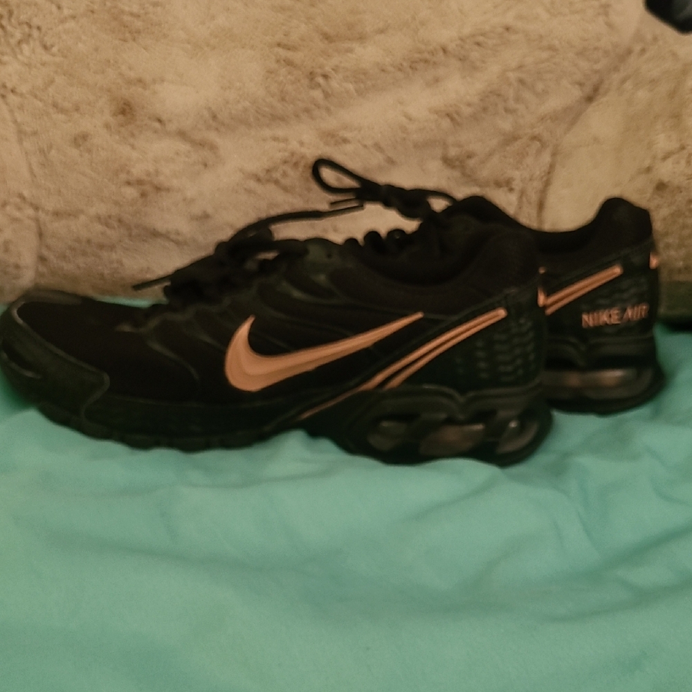 Nike Black and Gold Air Sneakers